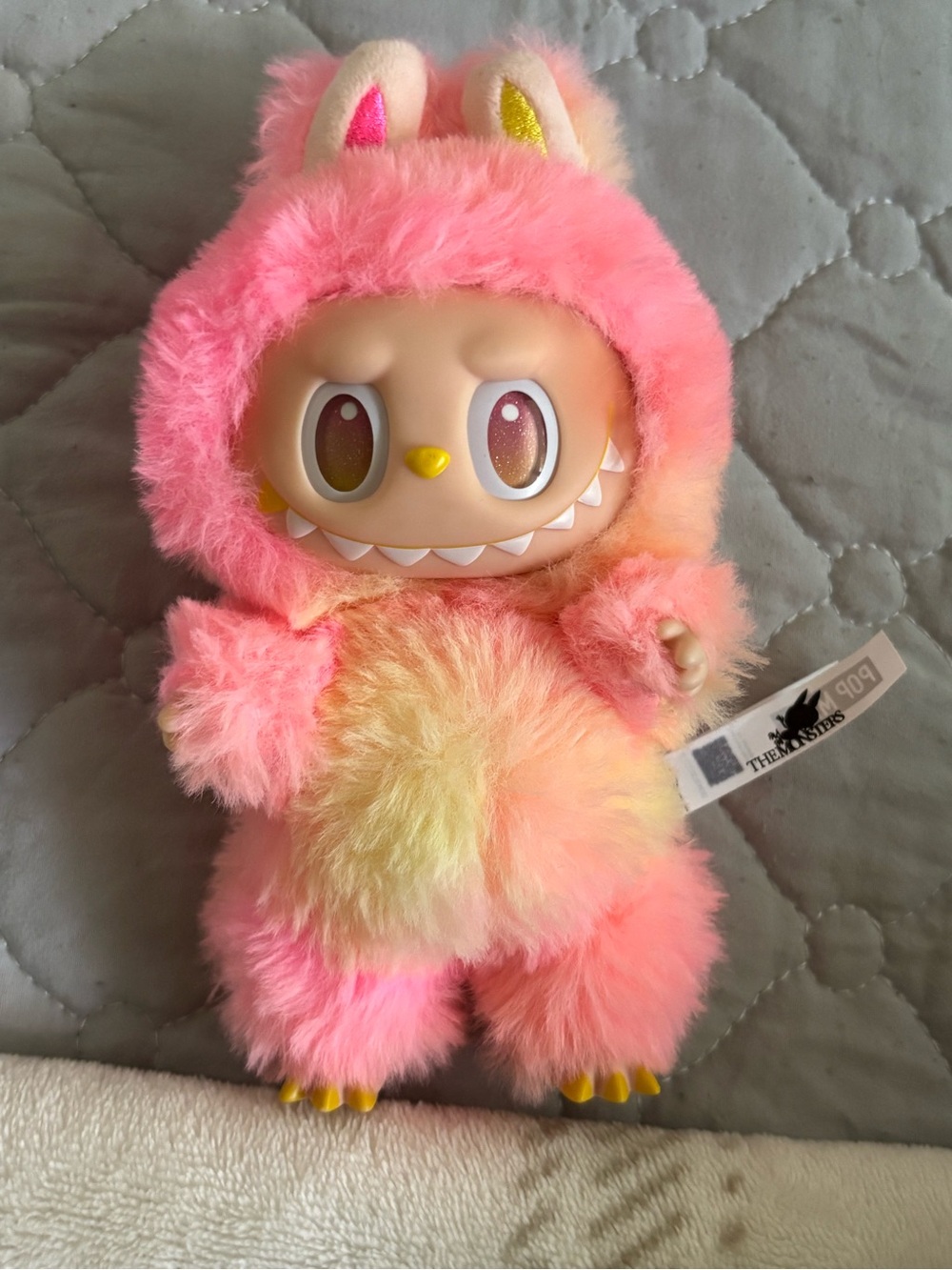 Big Bang Energy:The Monster Series Plush Doll in Pink & Yellow